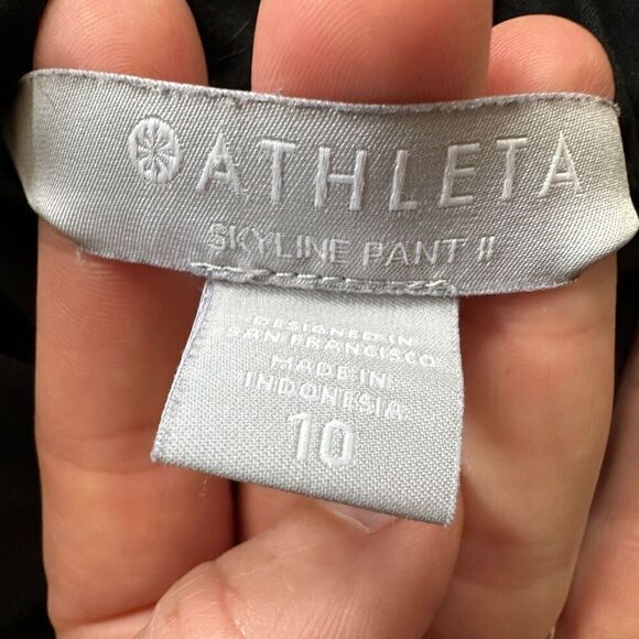 Athleta Skyline Pant Il Paperbag Waist Jogger Lightweight Black Size 10 - Picture 8 of 9